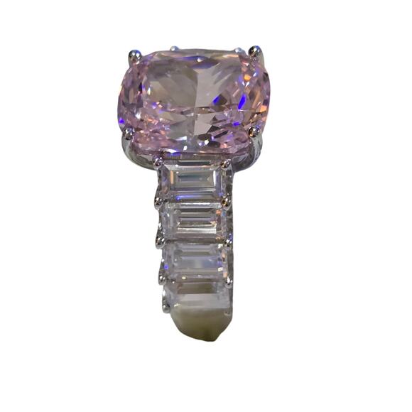 Bella Luce Sterling Silver Ring with Pink and White CZ size 10 NWT - Picture 3 of 3